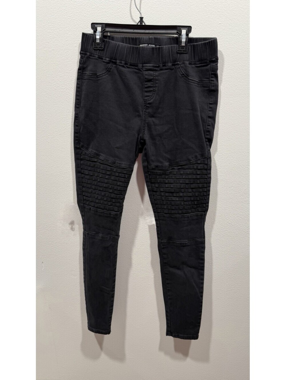 Hammer Jeans Los Angeles Women's Moto Jeggings Pull On Elastic Waist Size M